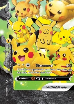 Pikachu V-UNION - SWSH141 Black Star Promo (Sword and Shield Series)